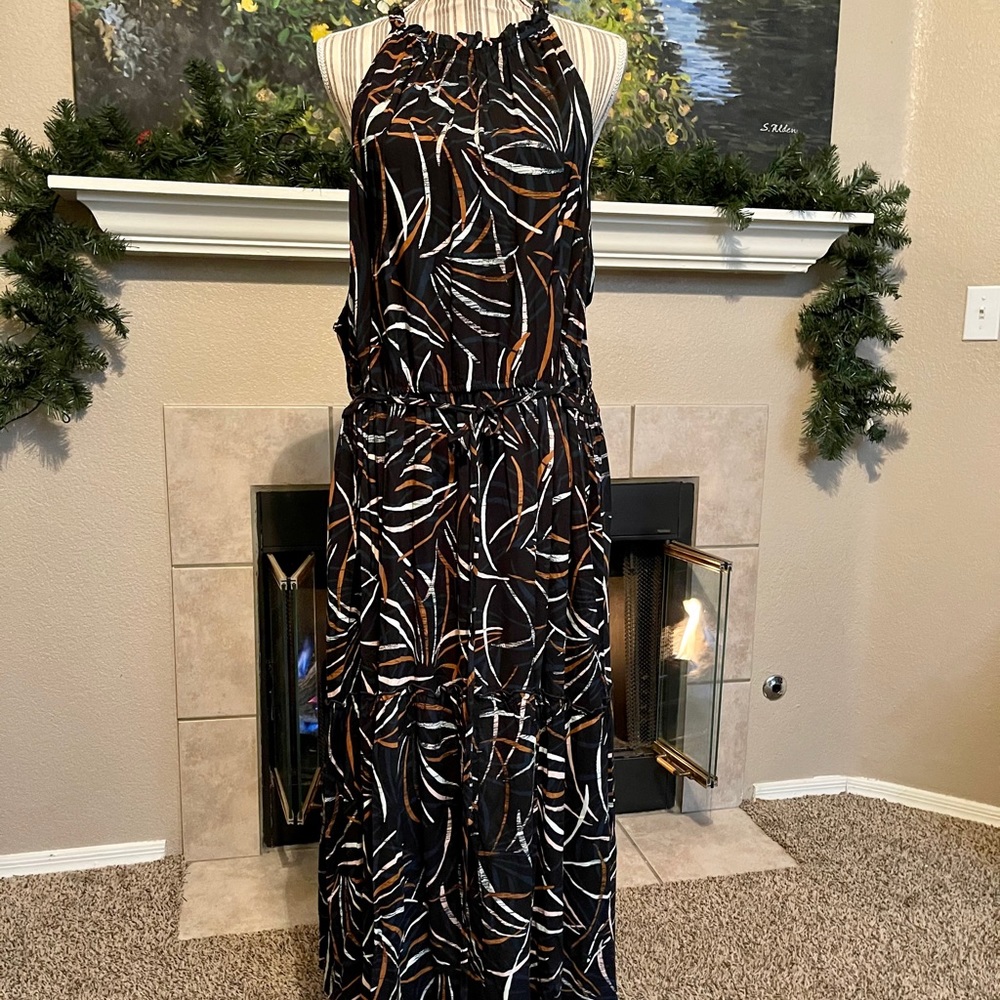 New Plus Size Sleeveless Black 3X Summer Dress - Picture 4 of 10